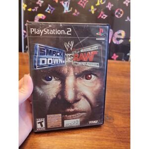 PS2 Playstation 2 WWE SmackDown vs. Raw Video Game Used Complete CIB